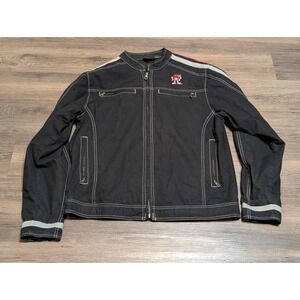 Chase Authentics NASCAR‎ M&Ms Racing Jacket Mens Large Black Kyle Busch 18 Zip